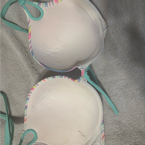 Colorful Striped Bikini Top - Picture 2 of 4